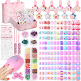 Audab kit de uñas para niñas completo, perfecto para creatividad en casa.