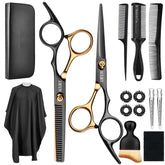 AULikY tijeras corte pelo, conjunto profesional para casa y salón, corte preciso.