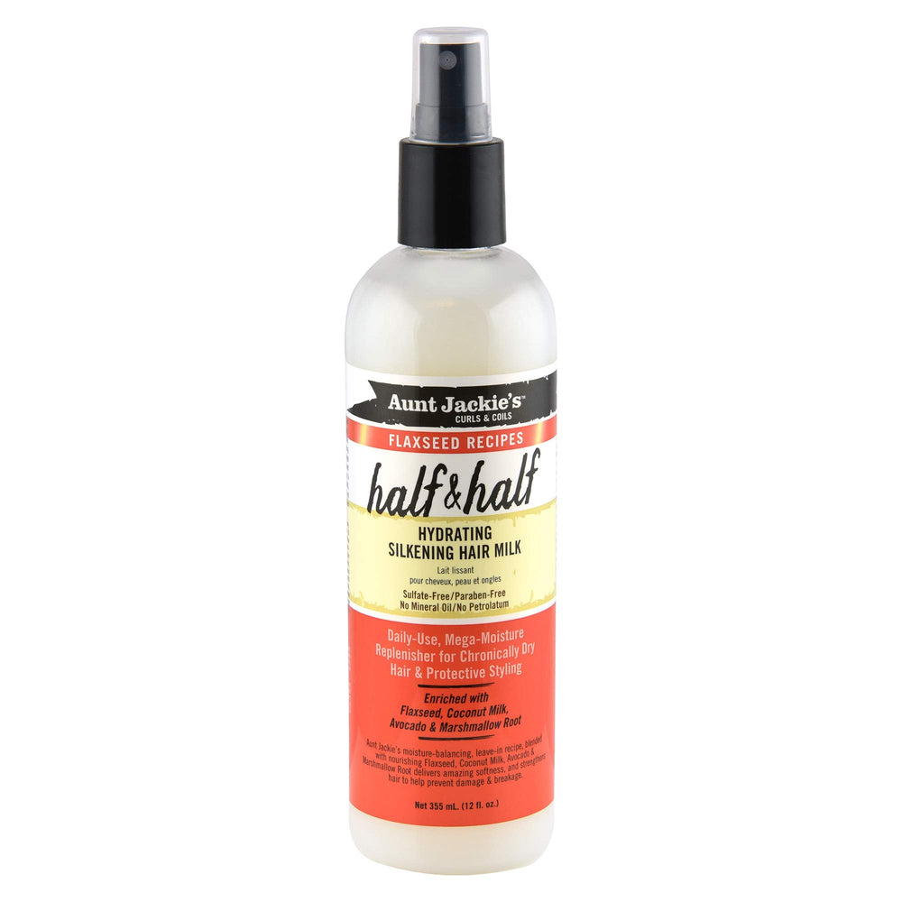 Aunt Jackie's botella de leche capilar hidratante con linaza para hidratar