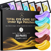 AURAE parches ojos variedad: paquete completo para ojeras e hinchazón