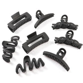 Pinza AuroTrends para pelo grande negro mate, ideal para peinados duraderos