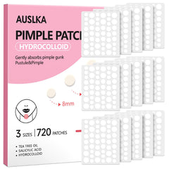 AUSLKA parche hidrocoloide para acné 8mm, absorbe grasa para piel limpia