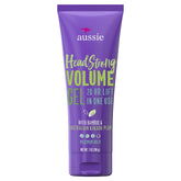 Aussie Headstrong gel 7 onzas, enfoque en la botella para volumen y textura.