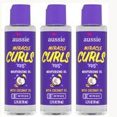 Aussie Miracle Curls, aceite definidor en botella para rizos suaves y definidos.