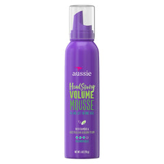 Aussie Mousse Head Strong: botella de mousse con volumen duradero y fijación.