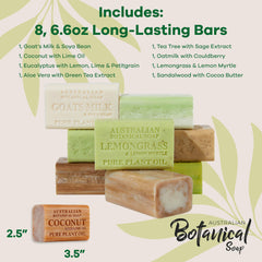 Jabón Australian Botanical de Leche de Cabra con coco y lima para limpieza revitalizante