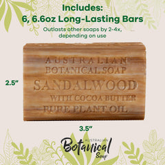Australian Botanical Soap parfum-santal-doux, expérience spa à la maison