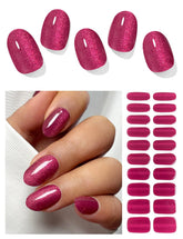 AutyaMee bandas de gel semicuradas plum red ojo de gato para manicura rápida y duradera.