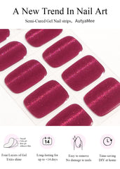 AutyaMee paquete 20 bandas gel para una manicura fácil en casa.