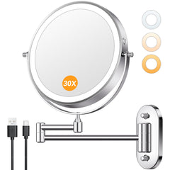 Auxmir miroir 8 pouces avec lumière pour un maquillage clair et net