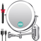 Auxmir miroir mural lumineux 8 pouces pour un maquillage clair et net.