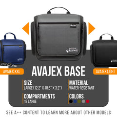 AvaJex bolsa con 19 compartimentos para organizar tus esenciales.