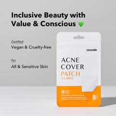 Cobertura transparente AVARELLE Acne XL que se funde con la piel.