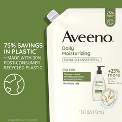 Aveeno Avena No Transgénica como ingrediente clave para una limpieza suave.