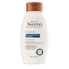 Aveeno Fresh Greens Blend Champú, botella con romero y menta para volumen