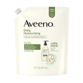 Aveeno Limpiador Facial Hidratante en bolsa de recarga para piel suave.