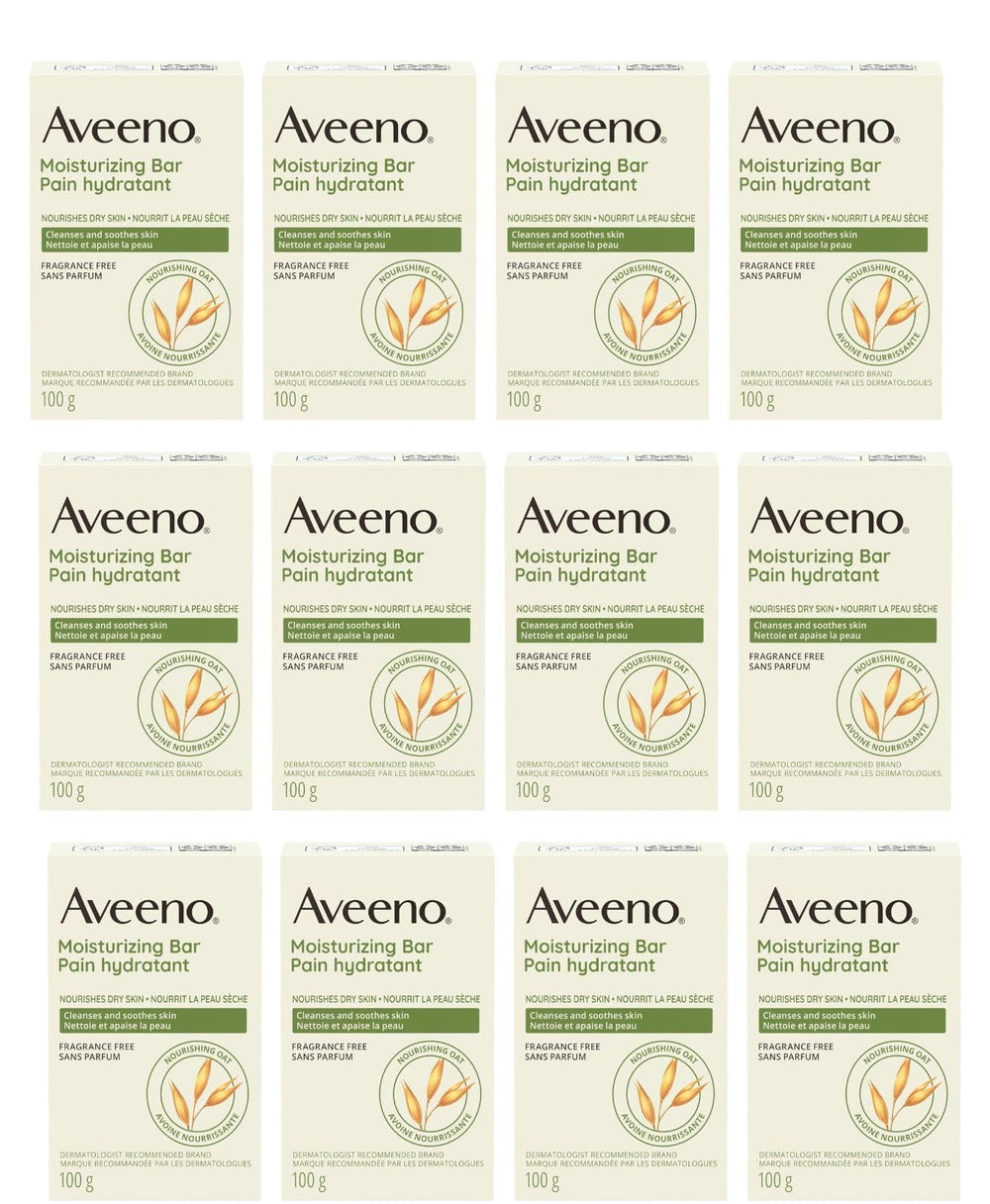 Aveeno Naturals Barra Hidratante para Piel Seca, limpieza suave.