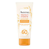 Aveeno Protect + Hydrate loción solar SPF 60 en tubo, protección eficaz e hidratación.