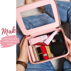 Aveniee bolsa de maquillaje en cuero PU premium para durabilidad y estilo
