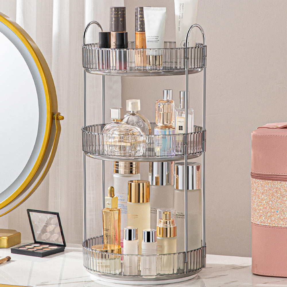 Aveniee Organizador Maquillaje Giratorio 3 Niveles: acceso rápido a cosméticos.