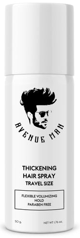 Avenue Man Thickening Spray ofrece volumen instantáneo para un look más completo.