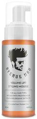 Avenue Man Volume Lift Mousse bottle showing premium, lightweight formula for full-bodied volume.