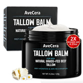 AveCera bálsamo de sebo de res en frasco, hidratación suave para piel masculina.