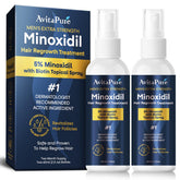 AVITAPURE Minoxidil 5% botella para aplicación precisa y crecimiento capilar.