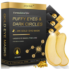 AVJONE parches ojos 24K oro y colágeno para un aspecto más fresco