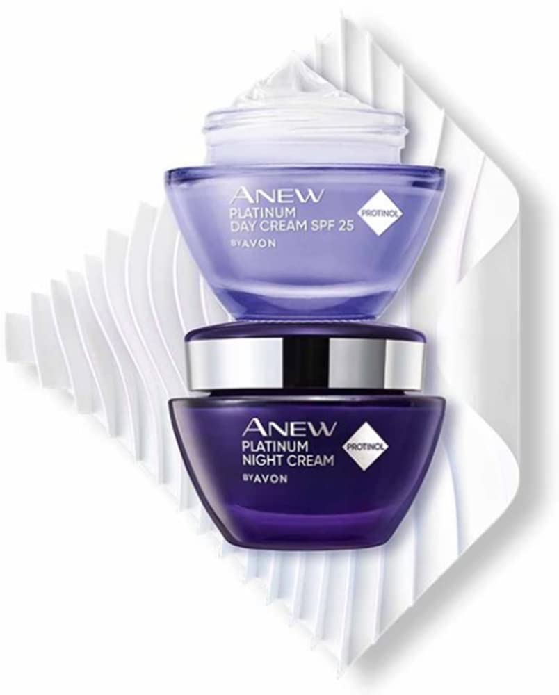 AVON Anew Platinum Jour crème visage, hydratation rapide et peau lisse.