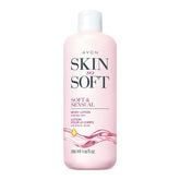 AVON Skin So Soft loción corporal con argán en botella, hidratación duradera.