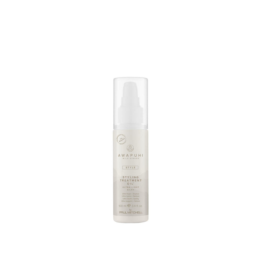 Botella de Awapuhi Wild Ginger, aceite de tratamiento, cabello suave y sedoso al instante