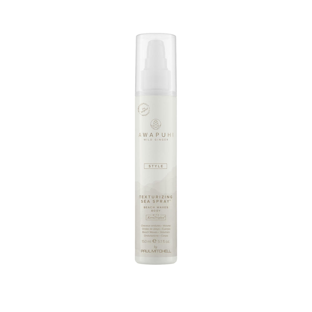 Awapuhi Wild Ginger brume texturisante pour cheveux, bouteille visible, apporte volume et mouvement.