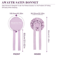 AWAYTR bonete satin banda ancha: tela transpirable para noches frescas