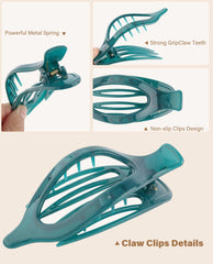 AWAYTR clip plano de agarre firme, funciona en mechones largos o cortos
