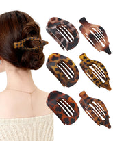 AWAYTR gancho plano Leopardo: agarre cómodo y seguro para cabello grueso.