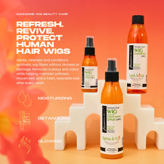 Awesome après-shampoing démêlant spray pour perruques, démêlage facile et soin longue durée.