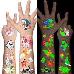 AWINMAY tatuajes luminosos mariposas: brillo divertido para fiestas infantiles
