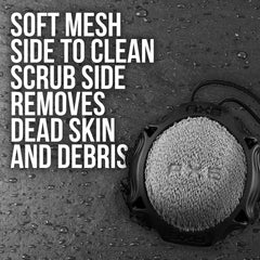 AXE Lado exfoliante texturizado gris para eliminar células muertas en codos y talones.