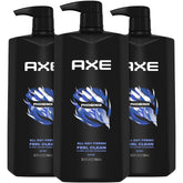 AXE Phoenix gel de ducha muestra la botella y el empaque, fragancia fresca que impulsa la rutina matutina