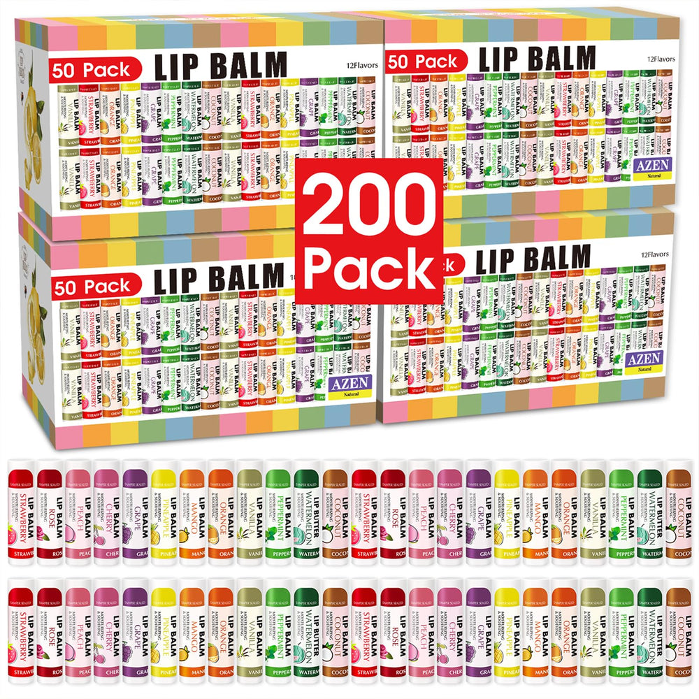 AZEN Balsamo labial sabor fresa para hidratación duradera de labios