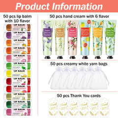 AZEN set de 50 bálsamos labiales, sabores variados para invitados.