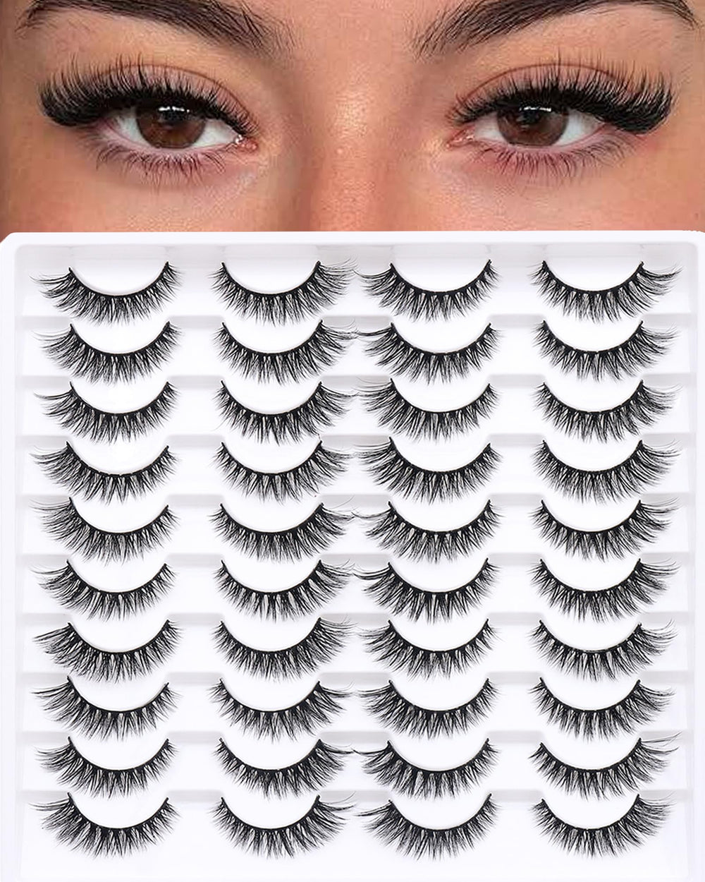 Pestañas postizas Azenlo 20-061 con textura natural para mirada realista