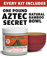 Kit Aztec Secret con accesorios de mezcla de arcilla de madera.