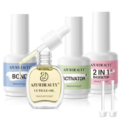 AzureBeauty Dip Powder Base Coat bottle for durable nail art without a lamp.