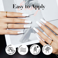 AZUREBEAUTY esmalte blanco cálido efecto perla para uñas refinadas