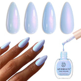AZUREBEAUTY Esmalte Celestial Azul, botella visible, color intenso para acabado profesional en casa.