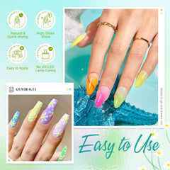 AZUREBEAUTY herramientas dip profesional con pincel empujador y lima para acabado profesional