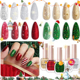 AZUREBEAUTY: juego de esmaltes 4 colores navideños para looks festivos.