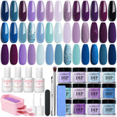 AZUREBEAUTY kit con 20 colores polvo de inmersión para uñas
